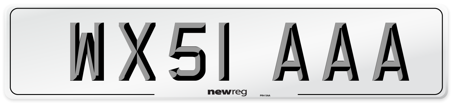 WX51 AAA Number Plate from New Reg